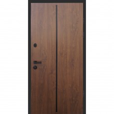 Двері вхідні Qdoors • Форт Lama • Line (дуб темний)