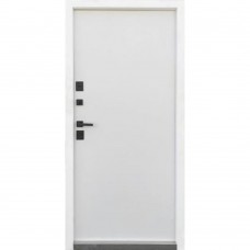 Двери входные Qdoors • Стрит • Бонд (графит песок-темное дерево / гладь vinorit белый)