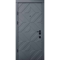 Двері вхідні Qdoors • Авангард • Тіффані (грифель структури софт/біла емаль)