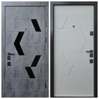 Двері вхідні Qdoors • Авангард • Конверс Ak (бетон темний/грій софт)