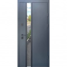 Двері вхідні Qdoors • Стріт • Норд (антрацит / біле дерево)