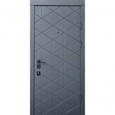 Двери входные Qdoors • Авангард • Бакарды (антрацит/белая эмаль)