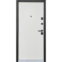 Двері вхідні Redfort • Комфорт • Грація (чорна крокрень / білий супермат)