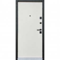 Двери входные Redfort • Комфорт • Грация (черная шагрень / белый супермат)