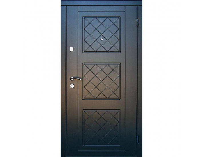 Фото Двері вхідні квартирного типу • Оптима плюс • Верона (графіт/білий сатин) 2