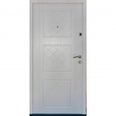 Двери входные Redfort • Оптима плюс • Верона (графит/белый сатин)