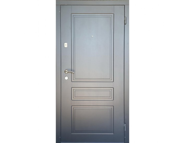 Фото Двері вхідні квартирного типу • Оптима плюс • Гранд (графіт/білий сатин) 2