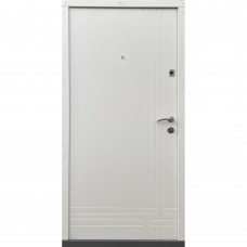 Двери входные Redfort • Оптима плюс • Сити Лайт (антрацит / белый сатин)