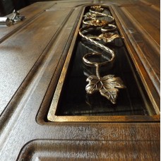 Двери входные Redfort • Стандарт плюс • Арка с ковкой (дуб бронзовый)