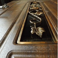 Двери входные Redfort • Стандарт плюс • Арка 1200 с ковкой (дуб бронзовый)