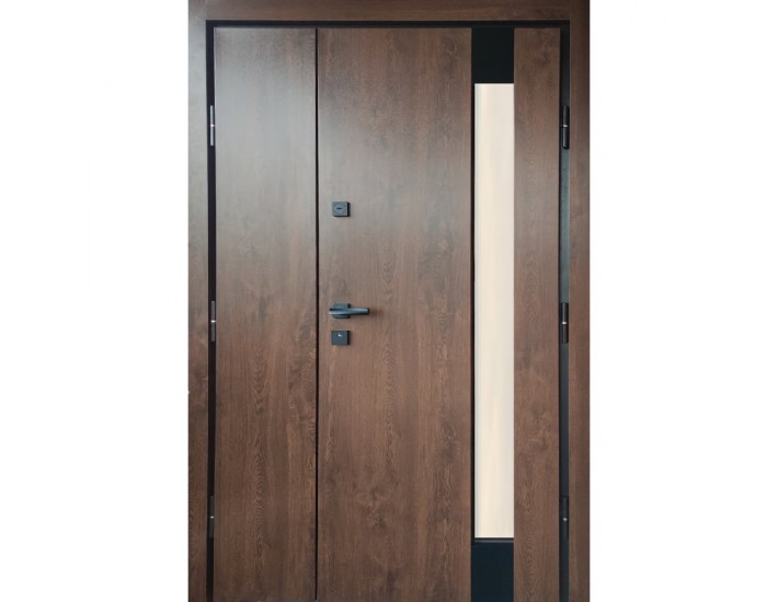 Фото Двері вхідні вуличного типу • Еталон • Крона 1200 (дуб бронзовий) 1