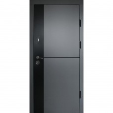 Двери входные Redfort • Композит • Марсель (антрацит / белое дерево)