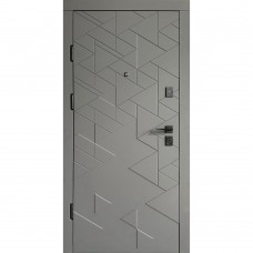 Двери входные Redfort • Элит • Стронг (грифель структура софт / белое дерево)