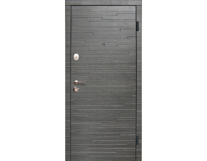 Фото Дверь входная квартирного типа • Стандарт плюс • Акустика (венге серый горизонт) 1