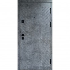 Двери входные Redfort • Премиум • Стоун (мрамор черный/бетон бежевый)