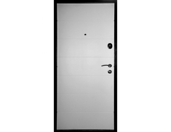 Фото Двері вхідні квартирного типу Стандарт плюс Елегант (венге темний горизонт / біле дерево) 3