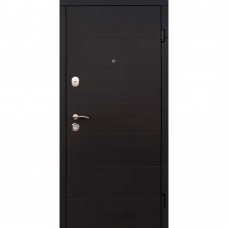 Двери входные Redfort • Стандарт плюс • Элегант (венге темный горизонт / белое дерево)