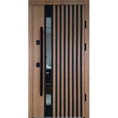 Вхідні двері вуличного типу Redfort • Композит • Найс (дуб світлий/біле дерево) з терморозривом