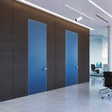 Двері прихованого монтажу Secret Doors зі склом фарбованим сатин Diamond 