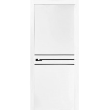 Двері міжкімнатні Status Doors Паралель + moldig Black біла емаль RAL 9003