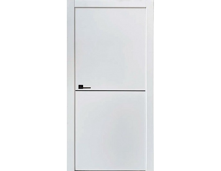 Фото Дверь межкомнатная Status Doors Sky + moldig Black белая эмаль RAL 9003 1