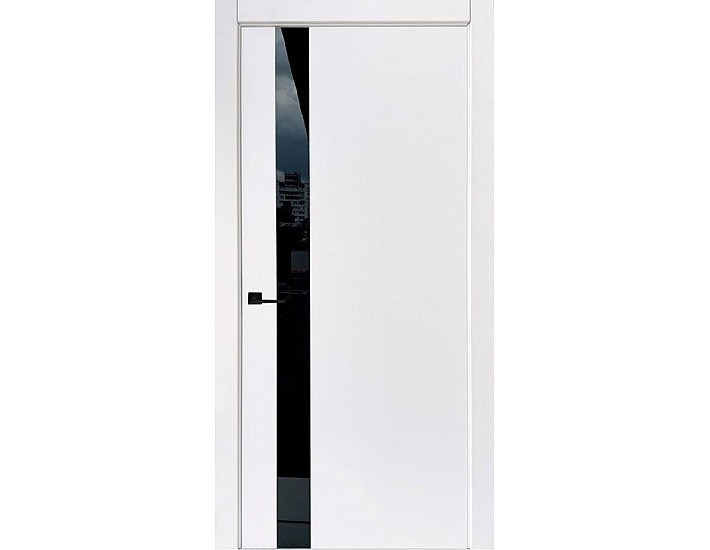 Фото Дверь межкомнатная Status Doors Ultra-Black Glass (120мм) белая эмаль RAL 9003 1 Фото Дверь межкомнатная Status Doors Ultra-Black Glass (120мм) белая эмаль RAL 9003 1