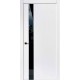 Дверь межкомнатная Status Doors Ultra-Black Glass (120мм) белая эмаль RAL 9003