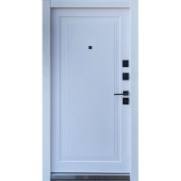 Двері вхідні Straj • К-4 • Florence (чорна структура софт тач/біла емаль)