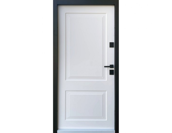 Фото Вхідні двері • Optima квартира • Dream (дуб грифель горизонтальний/біла емаль) 2