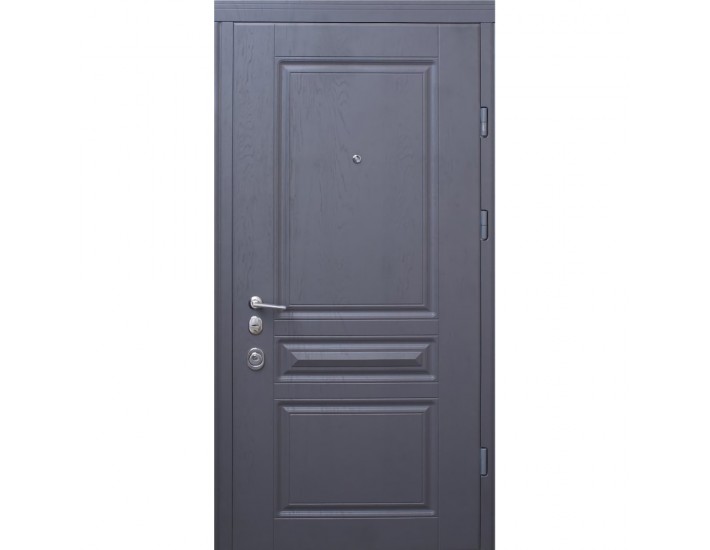 Фото Входная дверь квартироного типа Prestige Lux • Рубин (дуб графит/софт айс) 1