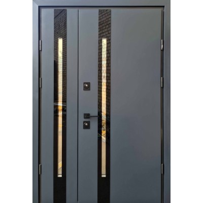 Вхідні двері вуличного типу Straj • Stability Proof 1.5 Mottura • Slim S Double (антрацит)