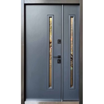 Вхідні двері вуличного типу Straj • Stability Proof 1.5 Mottura • Slim S Double (антрацит)
