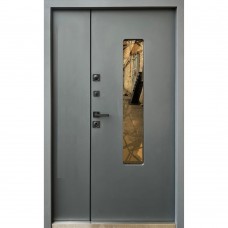 Двери входные Strong • Плаза 1200 (графит G1298 песок/антрацит)