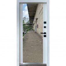 Двери входные Strong • Перфект (антрацит/белый супермат + зеркало)