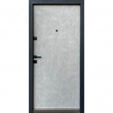 Двери входные Strong • Стоун (мрамор темный/бетон серый)