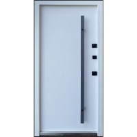 Двері вхідні Strong • Айрон (антрацит пісок/білий атлас vin)