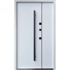 Двери входные Strong • Айрон 1200 (антрацит песок/белый атлас vin)