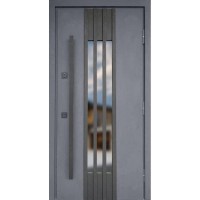 Дверь входная уличного типа • Стронг • Референс (антрацит песок/белый атлас vin)