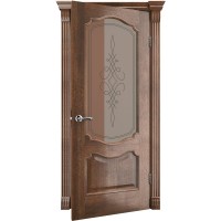 Двері міжкімнатні TERMINUS Caro 41 Дуб коричневий засклені