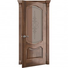 Двері міжкімнатні TERMINUS Caro 41 Дуб коричневий засклені