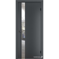 Двери межкомнатные TERMINUS Solid 802 Антрацит зеркало серебро