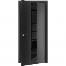 Двери межкомнатные TERMINUS Urban 23 Дуб nero застекленные