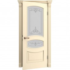 Двері міжкімнатні TERMINUS Caro 50 Ясен crema засклені