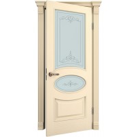 Двері міжкімнатні TERMINUS Caro 55 Ясен crema засклені