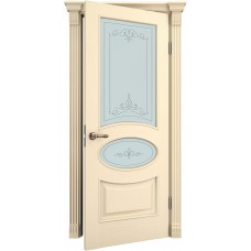 Двері міжкімнатні TERMINUS Caro 55 Ясен crema засклені