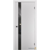 Двери межкомнатные TERMINUS Solid 802 Белая зеркало графит