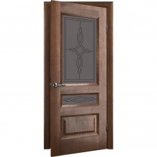 Двері міжкімнатні TERMINUS Caro 53 Дуб коричневий засклені