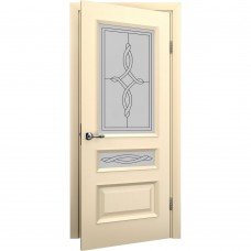 Двері міжкімнатні TERMINUS Caro 53 Ясен crema засклені