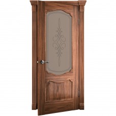 Двері міжкімнатні TERMINUS Caro 41 Горіх американський засклені