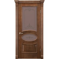 Двері міжкімнатні TERMINUS Caro 55 Дуб коричневий засклені